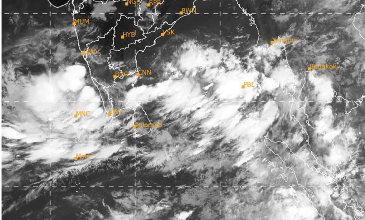 தென்மேற்கு வங்கக்கடலில் உருவானது குறைந்த காற்றழுத்த தாழ்வு பகுதி!