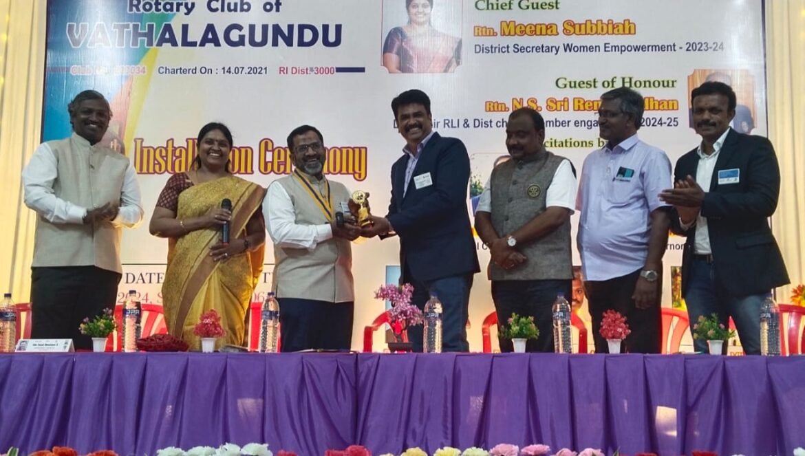 வத்தலகுண்டு ரோட்டரி சங்க புதிய நிர்வாகிகள் பதவியேற்பு…..!