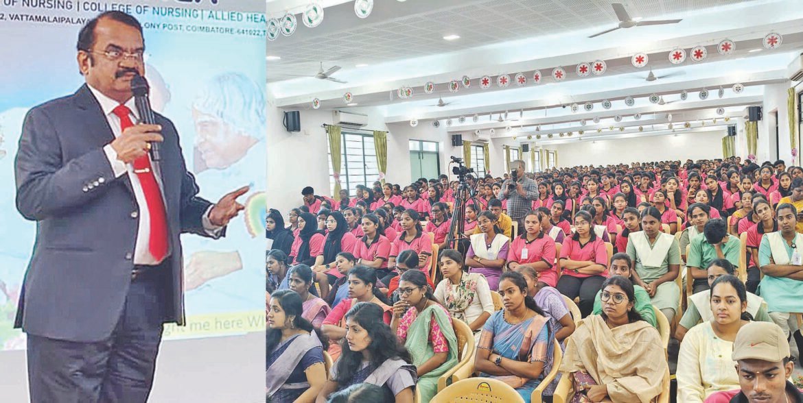 கங்கா செவிலியர் கல்லூரியில் மாணவர் மேம்பாடு கருத்தரங்கு இஸ்ரோ விஞ்ஞானி மயில்சாமி அண்ணாதுரை பங்கேற்பு