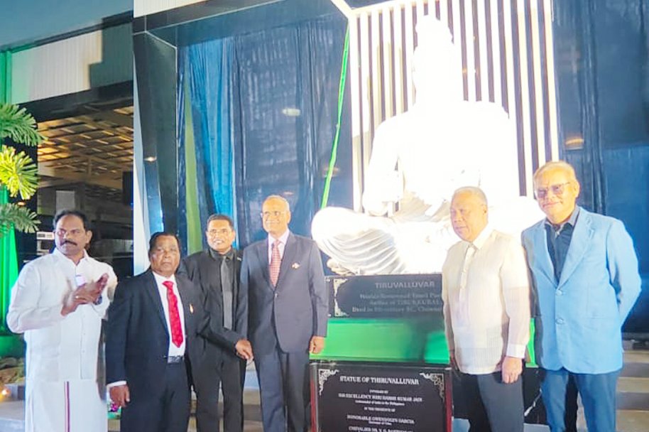 ​Statue of Thiruvalluvar unveiled at 75th Indo-Philippine Cultural and Educational Exchange Summit