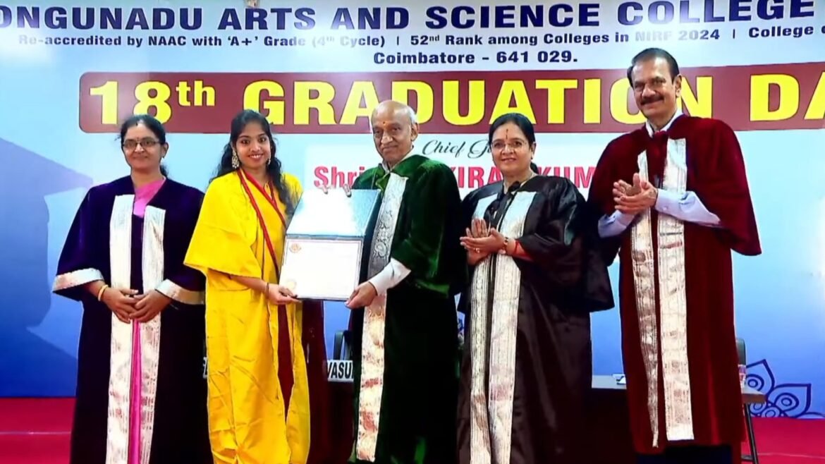 கொங்கு நாடு கலை அறிவியல் கல்லூரியில் 18-வது பட்டமளிப்பு விழா; இஸ்ரோ முன்னாள் தலைவர் பங்கேற்பு