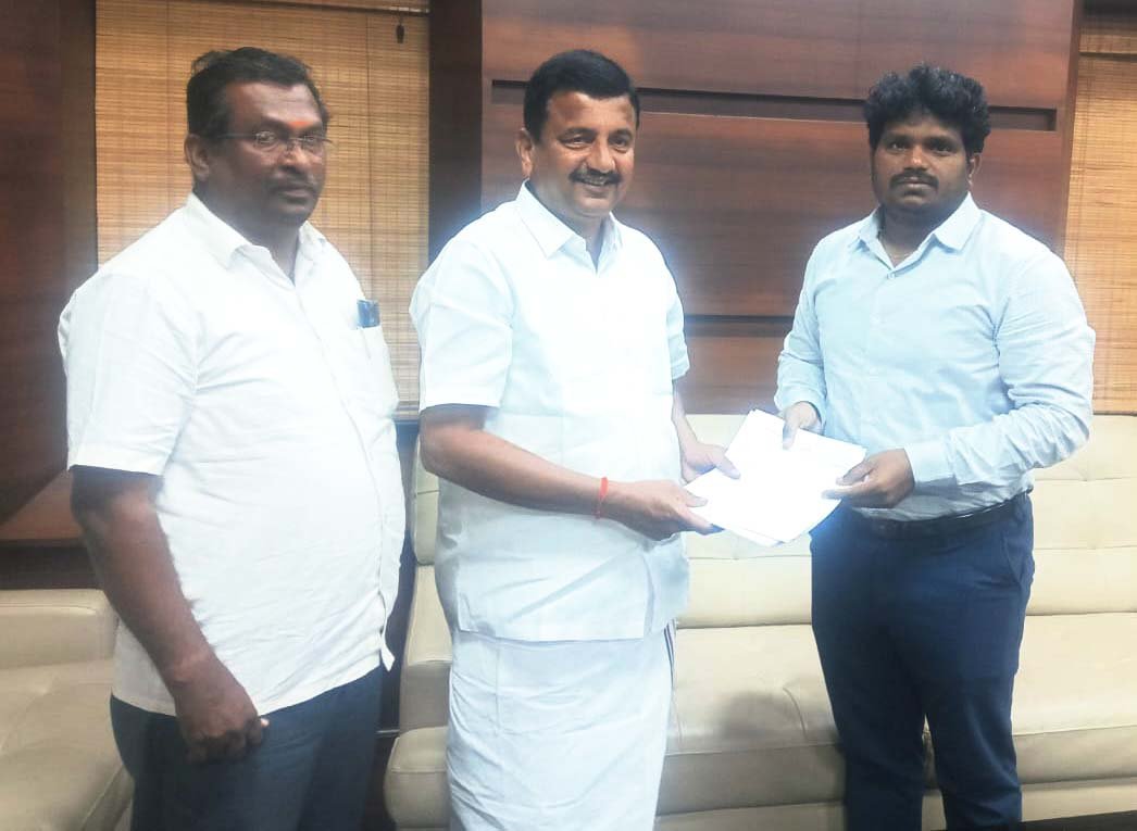 கவுண்டம்பாளையம் பகுதியில் அடிப்படை வசதிகள் மேம்பாட்டுக்காக எம்.எல்.ஏ பி.ஆர்.ஜி. அருண்குமார் மனு