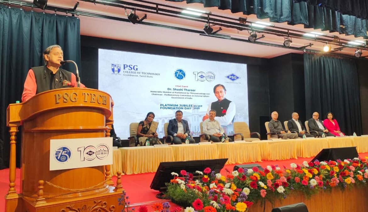 கோவையில் பி.எஸ்.ஜி தொழில்நுட்பக் கல்லூரியின் 75 ஆம் ஆண்டு நிறுவன விழா – சசி தரூர் பங்கேற்பு