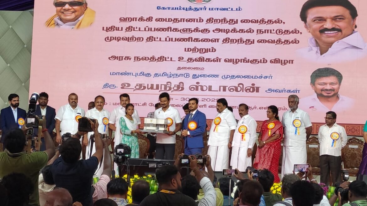 கோவை ஆர்.எஸ்.புரத்தில் ரூ.9.67 கோடியில் சர்வதேச தர ஹாக்கி மைதானம் திறப்பு