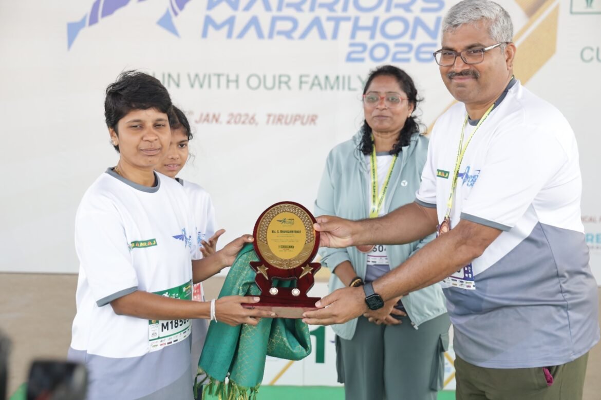 திருப்பூரில் ராம்ராஜ் ஒயிட் வாரியர்ஸ் மாரத்தான்