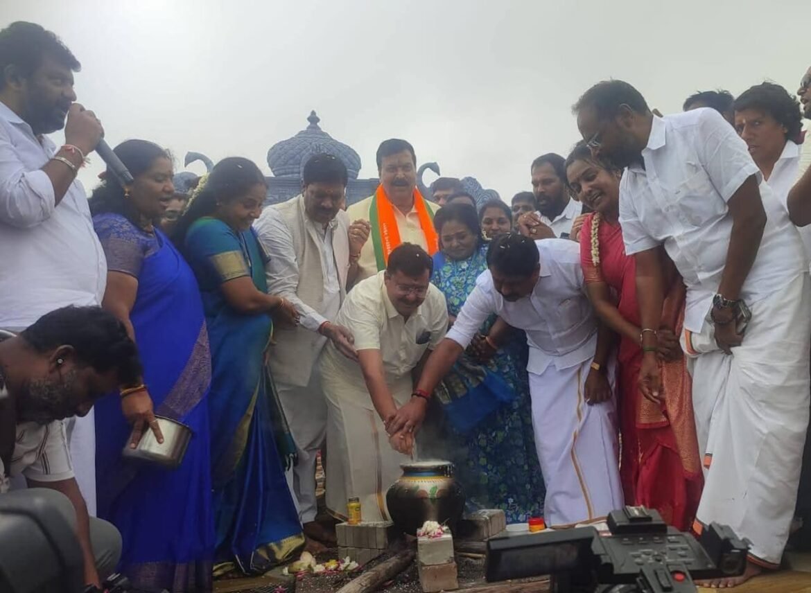 கோவையில் பொங்கல் கொண்டாடிய பாஜக தலைவர்கள்