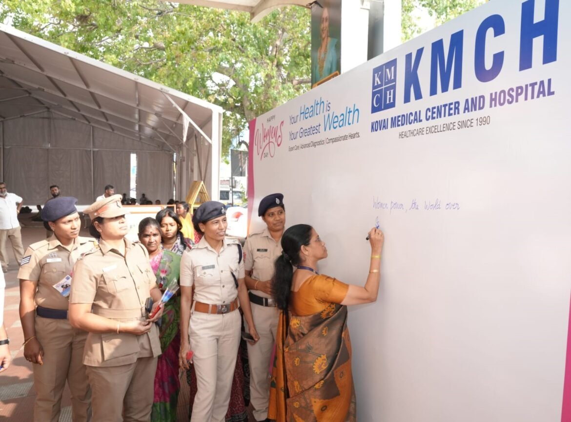 சர்வதேச மகளிர் தினம்: கோவையில் கே.எம்.சி.ஹெச் சார்பில் மாபெரும் கையெழுத்து இயக்கம்