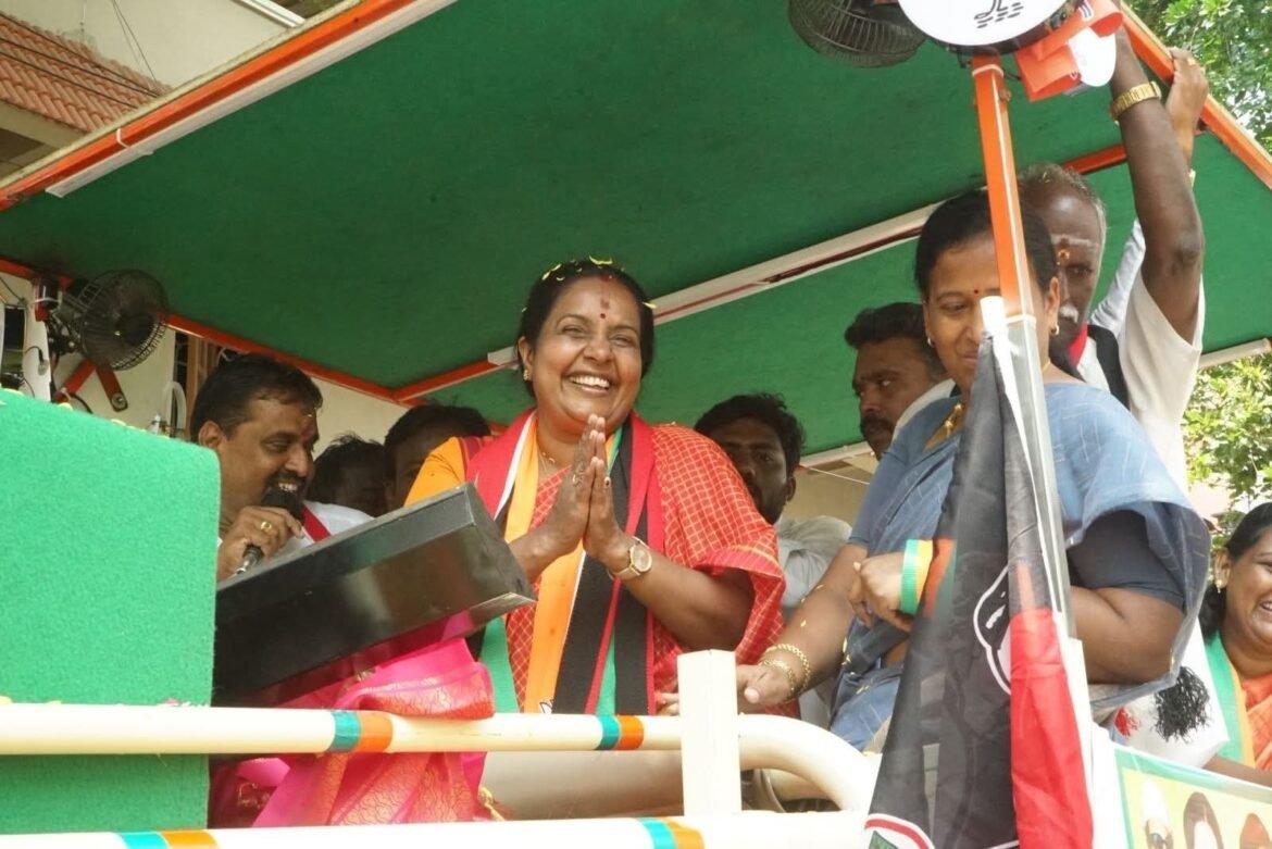 வானதி சீனிவாசன் தீவிர பிரச்சாரம்….