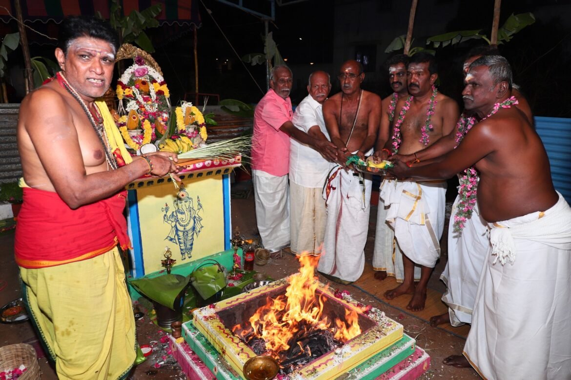 தீத்திபாளையம் அருகே ஸ்ரீராஜகணபதி பிரதிஷ்டை விழா